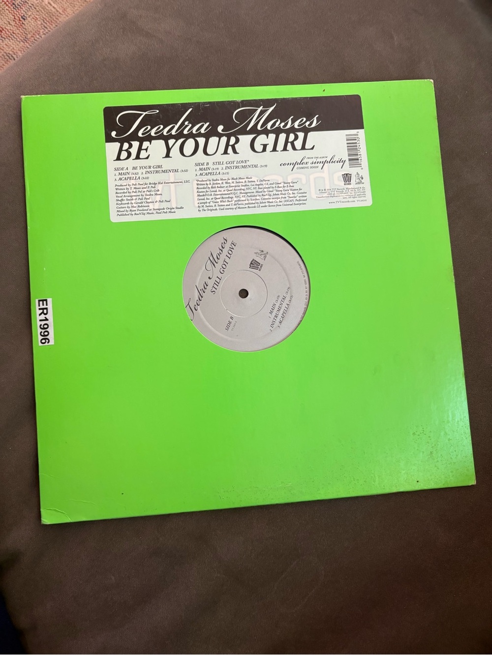 Teedra Moses – "Be Your Girl" / "Still Got Love" 12" vinyl single (2004) VG+